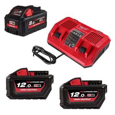 Энергокомплект MILWAUKEE M18 HNRGO1-823 (В8 1шт; B12 2шт; З/У M18 DFC) (4932492933)