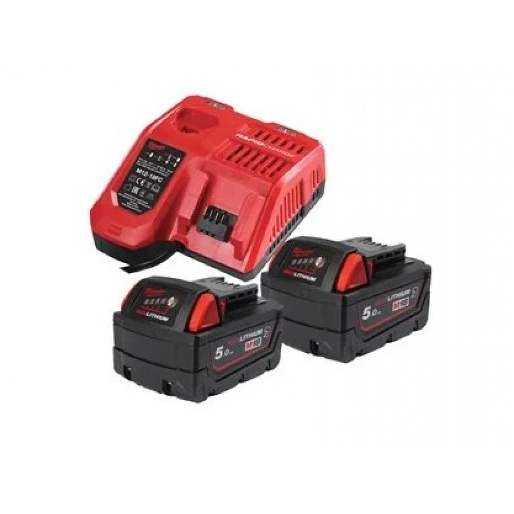 Энергокомплект MILWAUKEE M18 NRGCR-502 (В5 2шт; З/У M12-18FC) (4932479831)