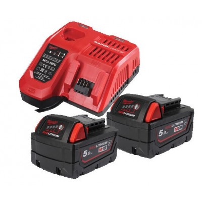 Энергокомплект MILWAUKEE M18 NRGCR-502 (В5 2шт; З/У M12-18FC) (4932479831)