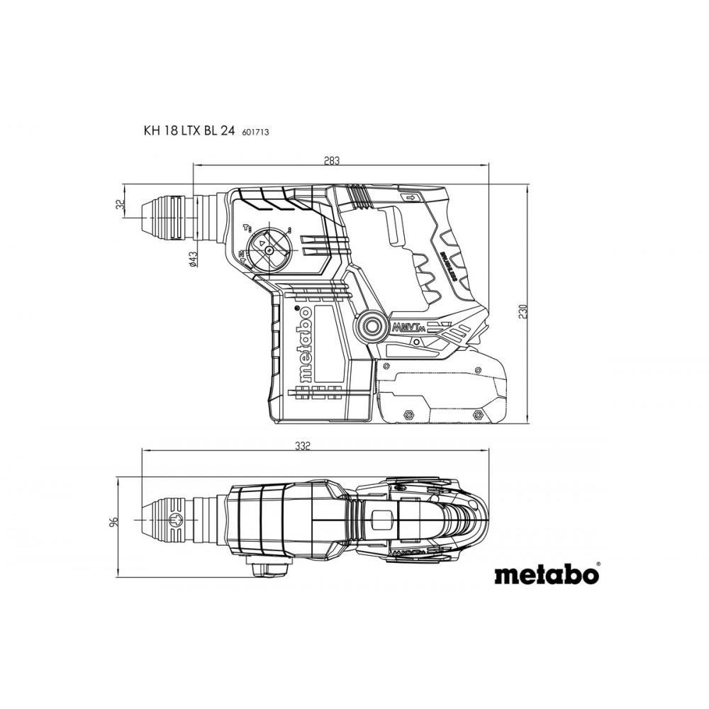 Аккумуляторный перфоратор Metabo KH 18 LTX BL 24 (601713840)