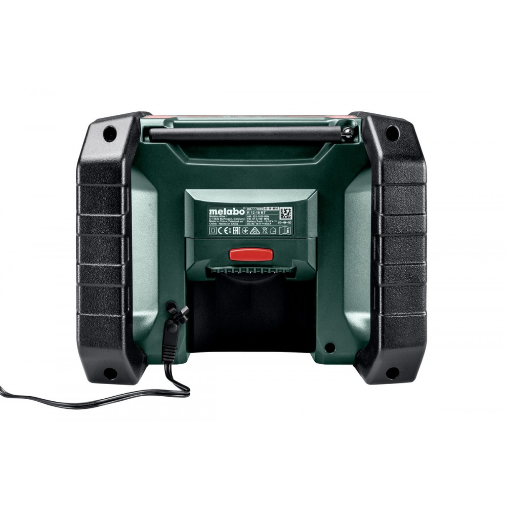 Аккумуляторный радиоприемник для строительной площадки Metabo R 12-18 DAB+ BT (600778850)