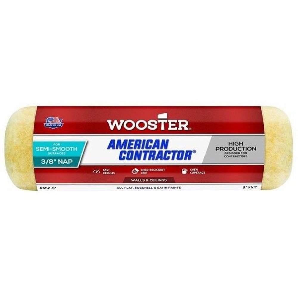 Малярний валик Wooster American Contractor (В'ЯЗАНИЙ) 23 см (9”) ворс 10 мм (3/8”) (R562-9) (R562-9)