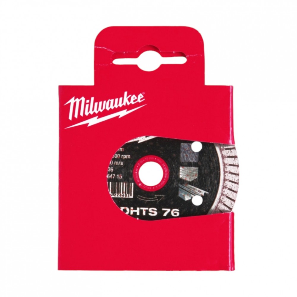 Алмазный диск Milwaukee DHTS 76 мм. для керамогранит, плитка, металл (4932464715)