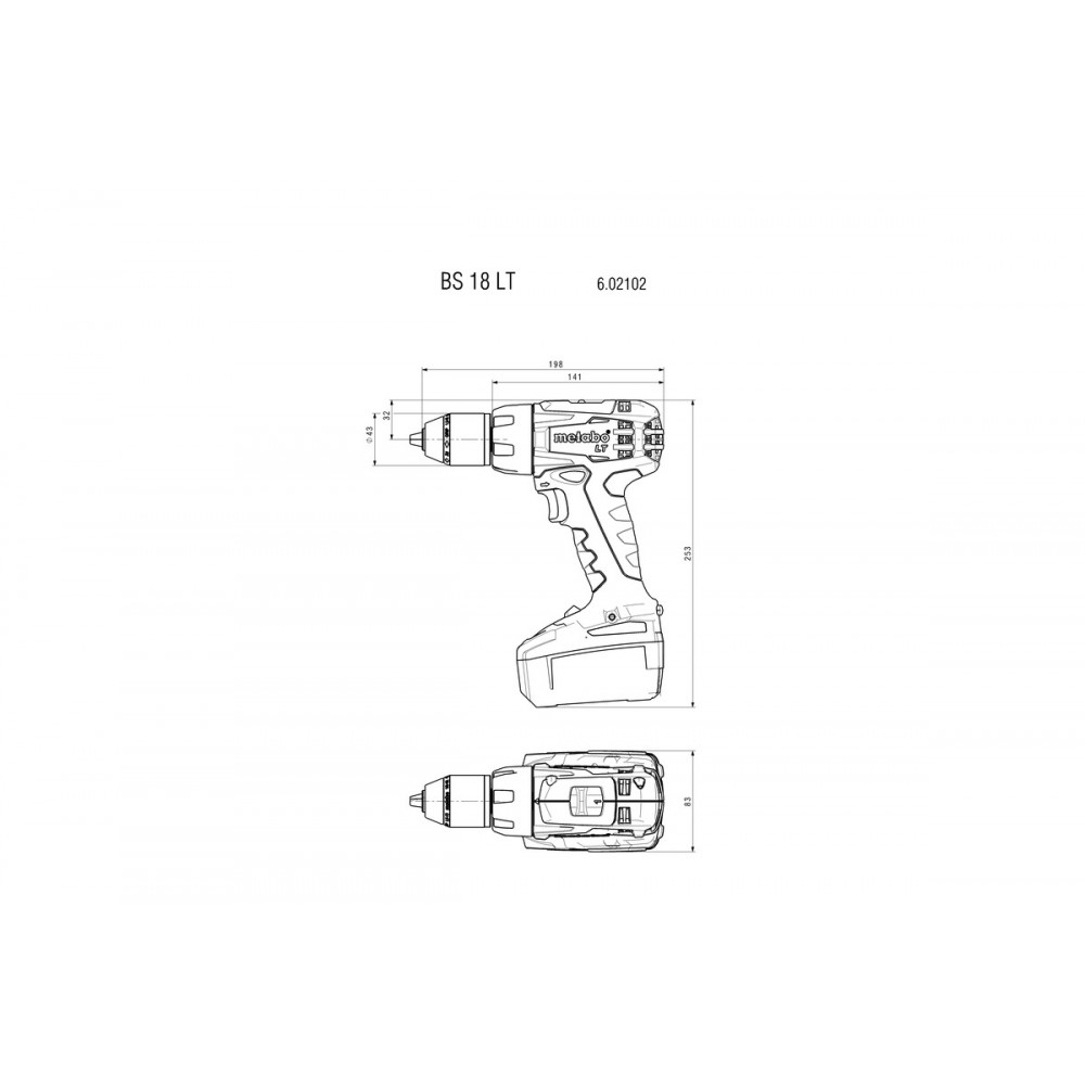 Аккумуляторная дрель-шуруповерт Metabo BS 18 LT Compact (602102530)