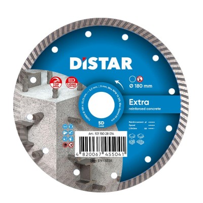 Диск алмазный Distar Turbo Extra 180 мм для бетона/кирпича/песчаника (10115028014)