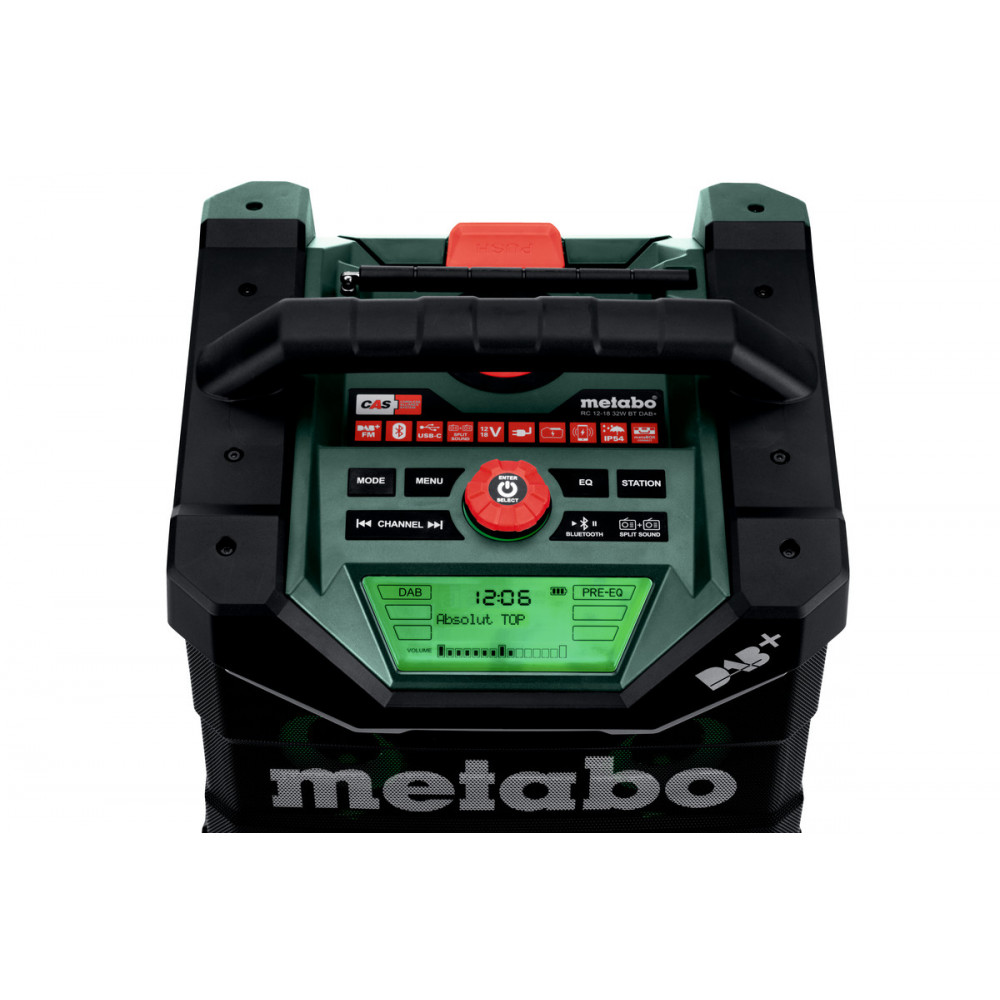 Аккумуляторный радиоприемник для строительной площадки Metabo RC 12-18 32W BT DAB+ (600779850)