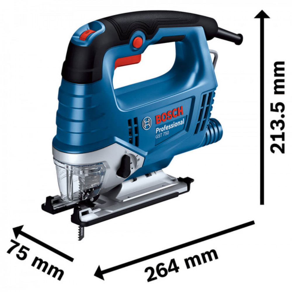 Лобзик Bosch Professional GST 750 в кейсе (06015B4121)