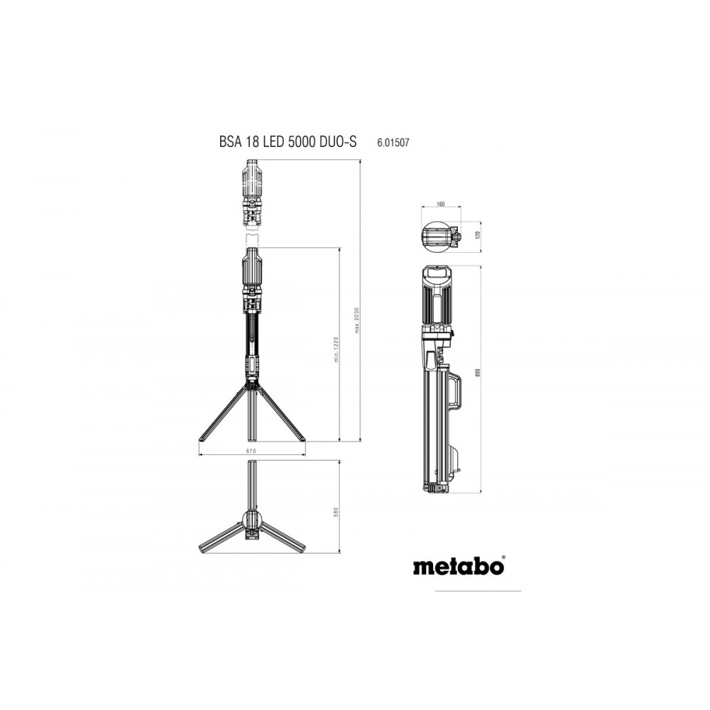 Аккумуляторный прожектор Metabo BSA 18 LED 5000 DUO-S (601507850)