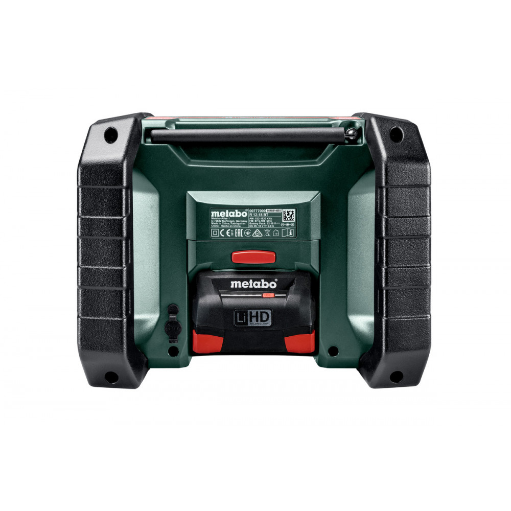 Аккумуляторный радиоприемник для строительной площадки Metabo R 12-18 BT (600777850)