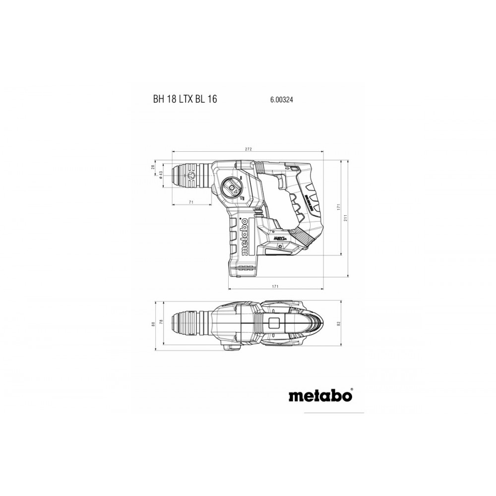 Аккумуляторный перфоратор Metabo BH 18 LTX BL 16 (600324840)