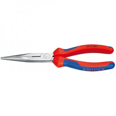 Плоские круглогубцы Knipex с режущими кромками (фосфатированные), 200 мм (26 12 200)