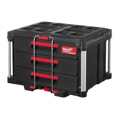 Ящик для инструмента с 3-мя выдвижными отсеками MILWAUKEE PACKOUT DRAWER BOX 4932472130