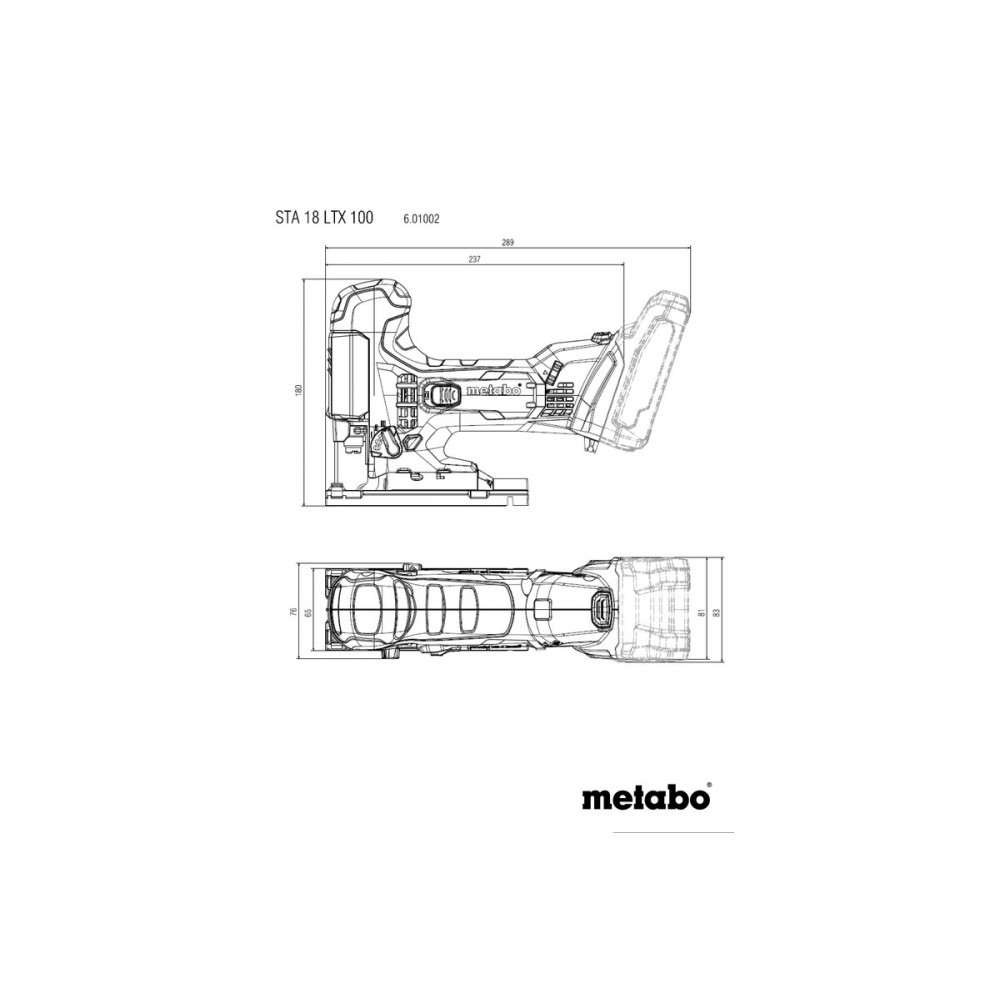 Аккумуляторный лобзик Metabo STA 18 LTX 100 (601002840)