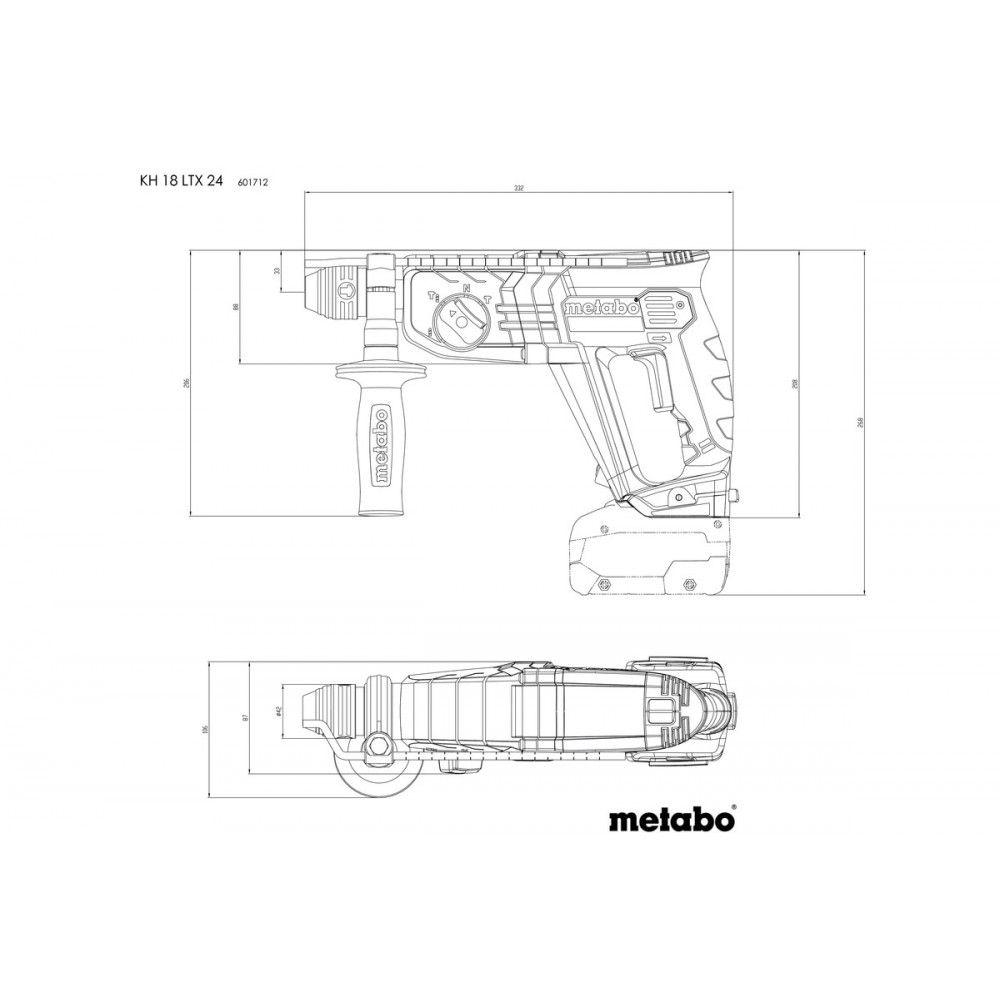 Аккумуляторный перфоратор Metabo KH 18 LTX 24 (601712510)