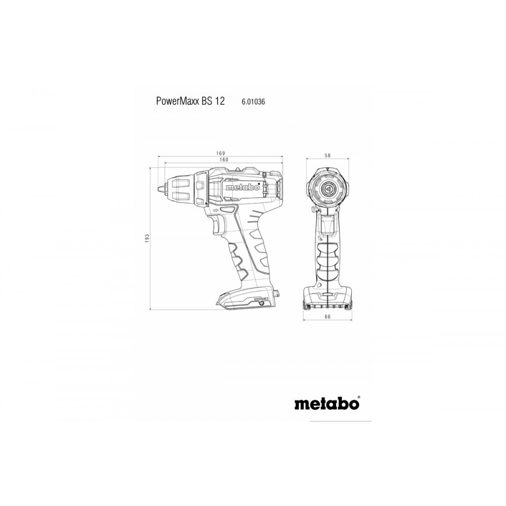 Аккумуляторная дрель-шуруповерт Metabo PowerMaxx BS 12 (601036890)