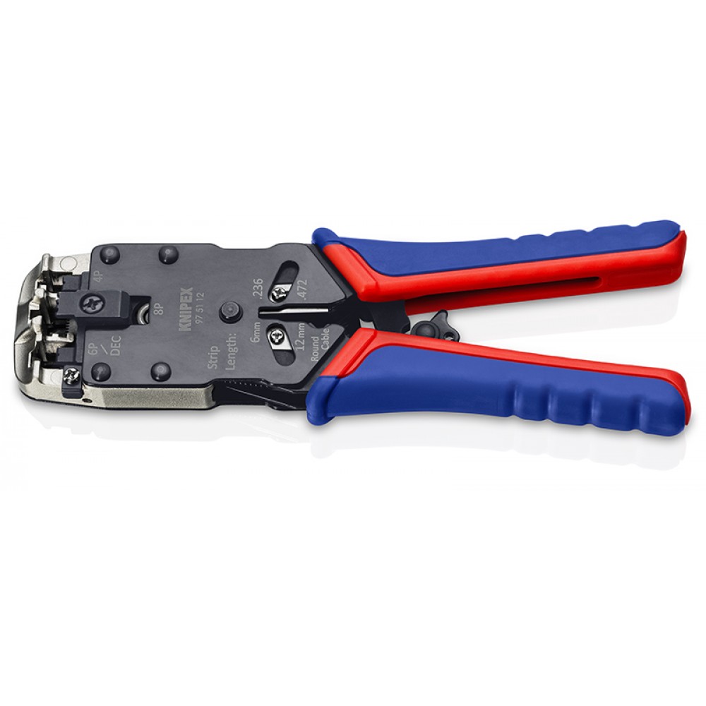 Инструмент для опрессовки Knipex (для штекеров типа Western), 200 мм (97 51 12)