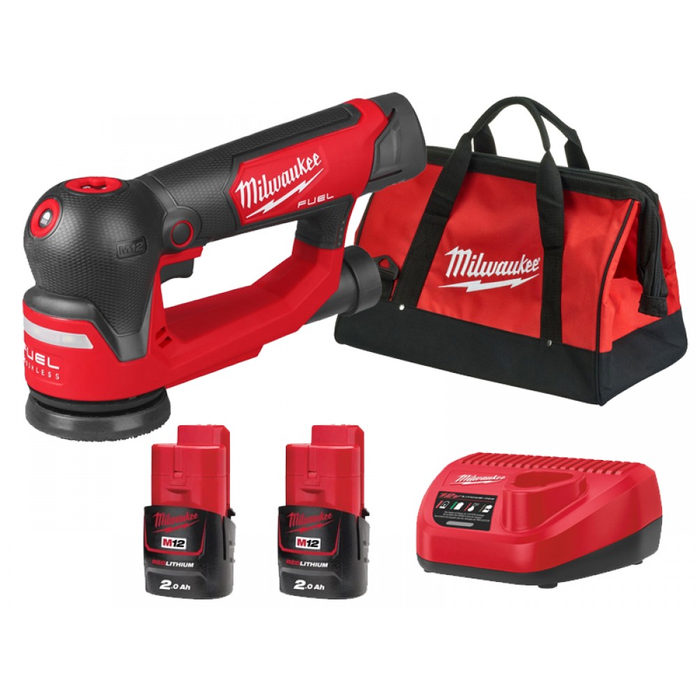 Шліфувальна ексцентрикова машина MILWAUKEE 75 мм M12 FSDR75-202B (4933498233)