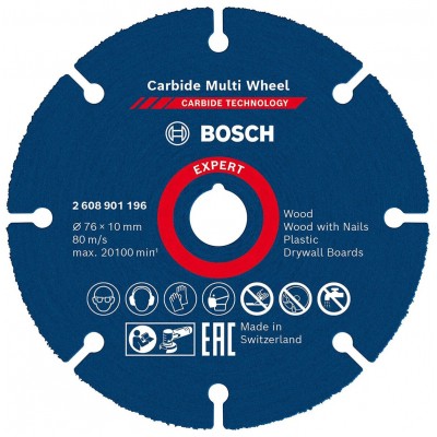 Диск отрезной Bosch Expert Carbide Multi Wheel 76x10 мм (2608901196)