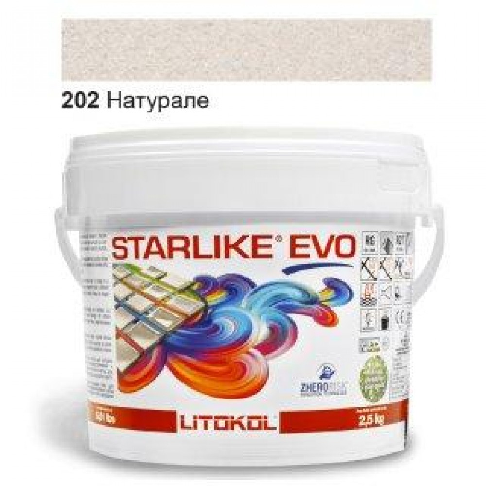 Эпоксидная затирка Litokol Starlike EVO 202 натурале 2,5 кг (STEVONAT02.5)