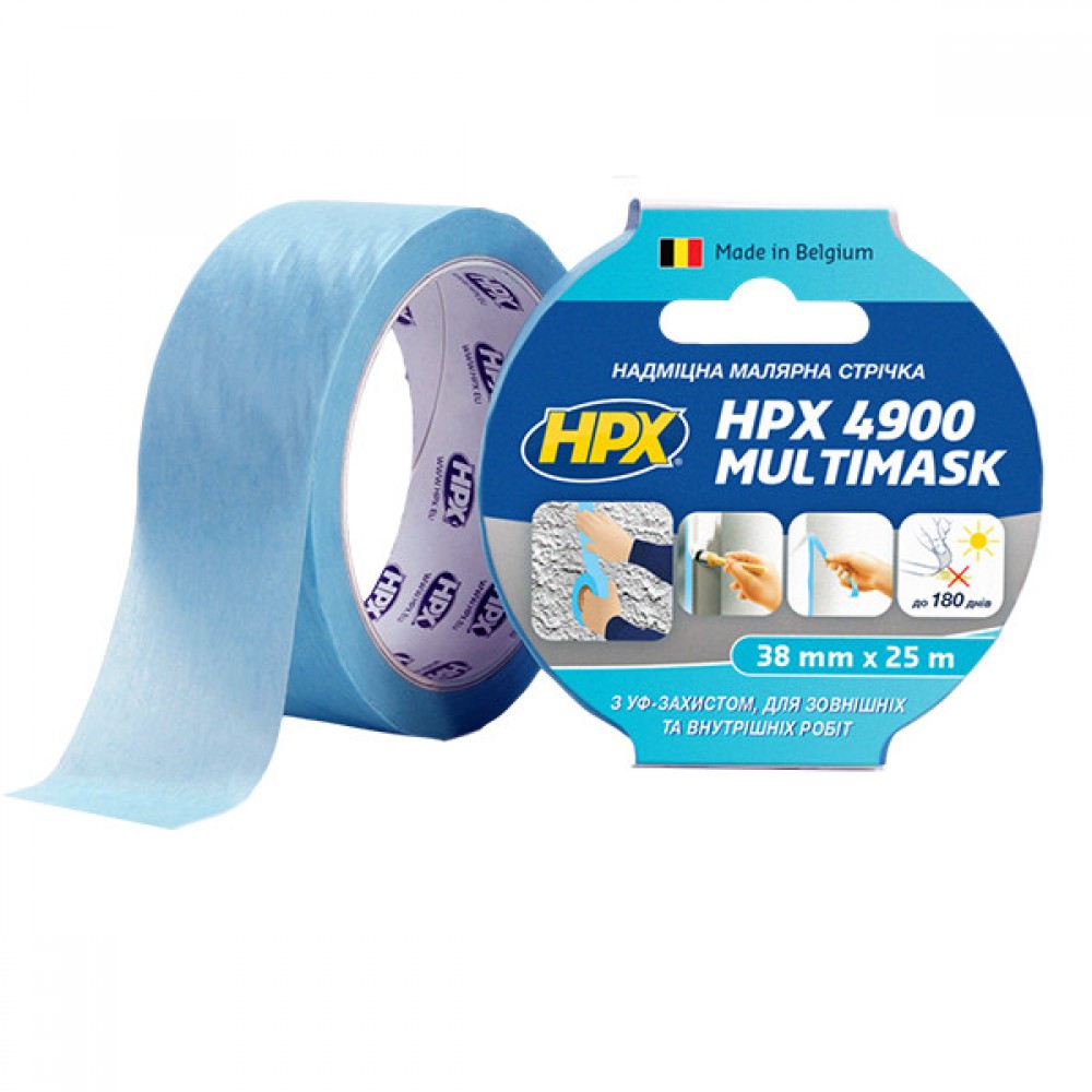 Cверхпрочная малярная лента HPX 4900 MULTIMASK 38ммх25м с УФ-защитой (EW3825)