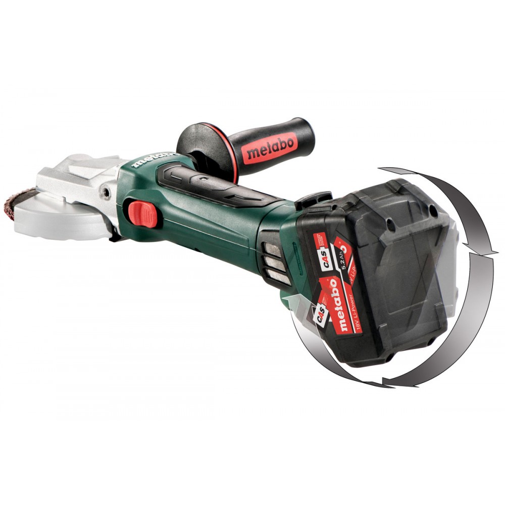 Аккумуляторная угловая шлифмашина с плоским корпусом редуктора Metabo WF 18 LTX 125 Quick (601306840)