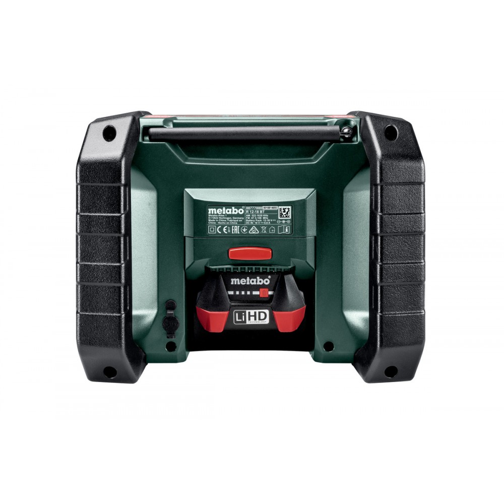 Аккумуляторный радиоприемник для строительной площадки Metabo R 12-18 DAB+ BT (600778850)