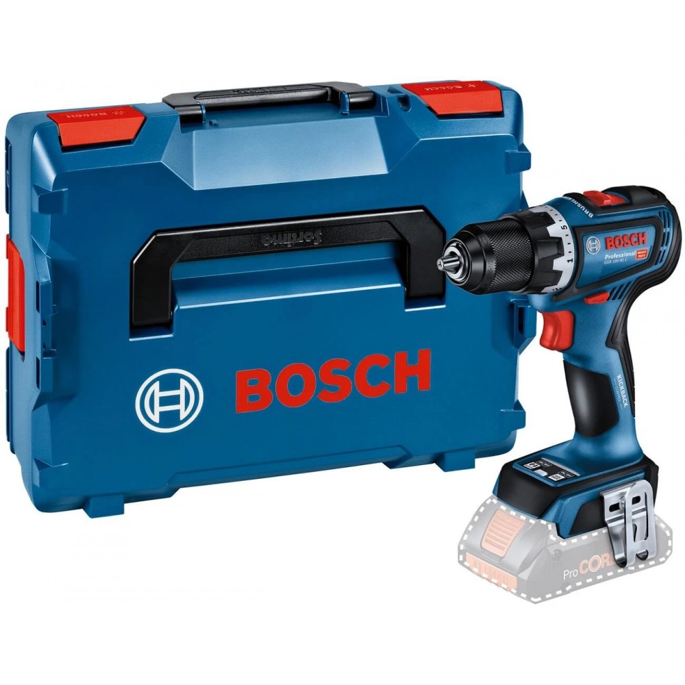 Акумуляторний дриль-шуруповерт Bosch Professional GSR 18V-90 C без акб і з/п, в L-BOXX 136 (06019K6002)