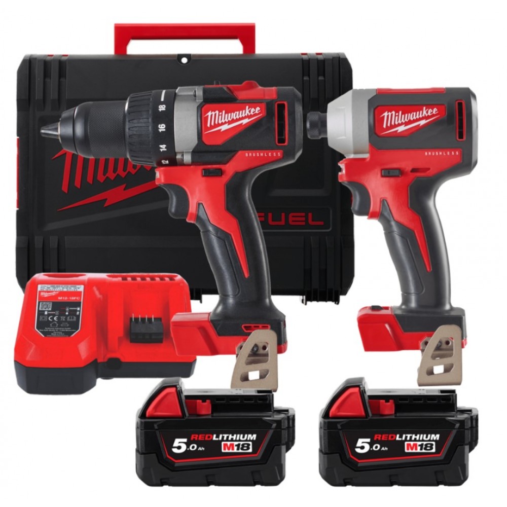 Набор из двух инструментов бесщеточных аккумуляторных Milwaukee M18 BLPP2B2-502X (4933464594)