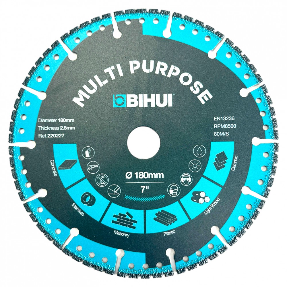 Диск алмазный BIHUI MULTI PURPOSE 180x2,6x22,23 мм (DSBS180)