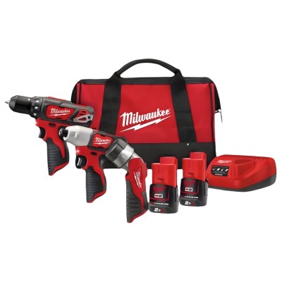 Набор из трех аккумуляторных инструментов Milwaukee M12 ВPP3А-202В (4933441225)