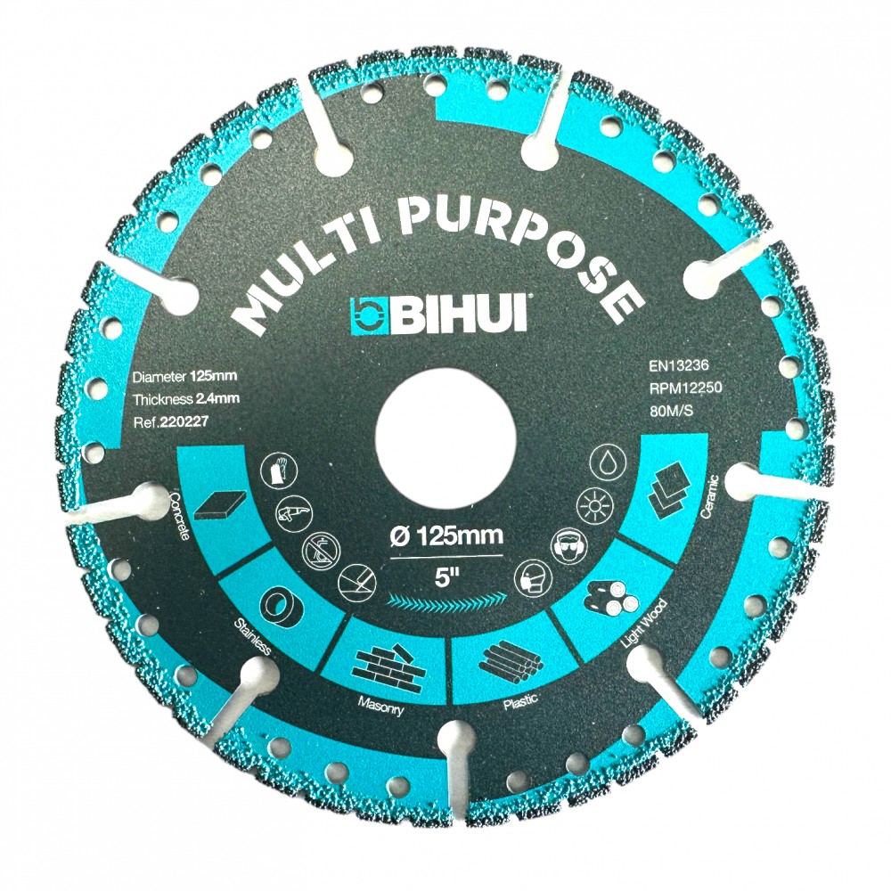 Диск діамантовий BIHUI MULTI PURPOSE 125x2,4x22,23 мм (DSBS125)