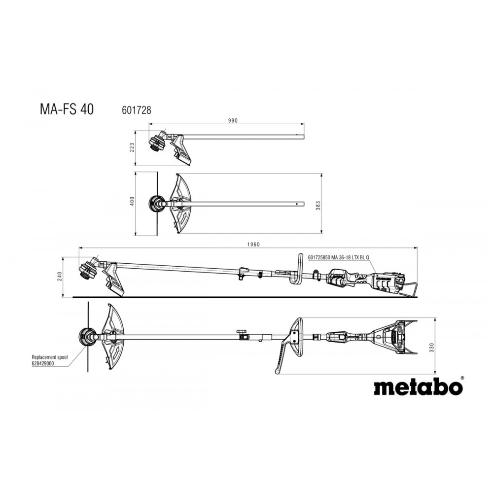 Насадка-мотокоса Metabo MA-FS 40 (601728850)