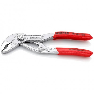 Переставные клещи Knipex Cobra Hightech сантехнические (хромированные), 125 мм (87 03 125)