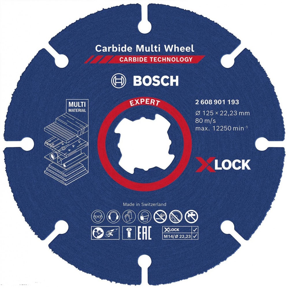 Диск отрезной Bosch Expert Carbide Multi Wheel X-Lock 125x22.23 мм (2608901193)