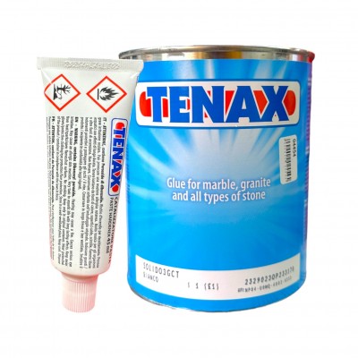 Полиэфирный двухкомпонентный клей Tenax Solido White 1L, белый (04454)