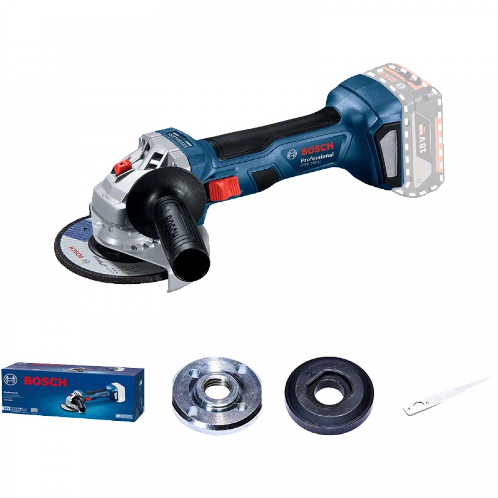 УШМ (угловая шлифовальная машина) Bosch Professional GWS 180-LI без аккумулятора (06019H9020)