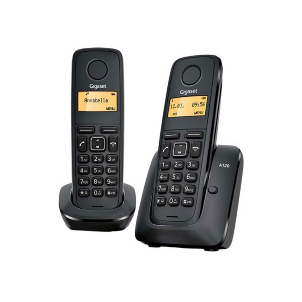 Радiотелефон DECT Gigaset A120 DUO Black (L36852-H2401-S301)