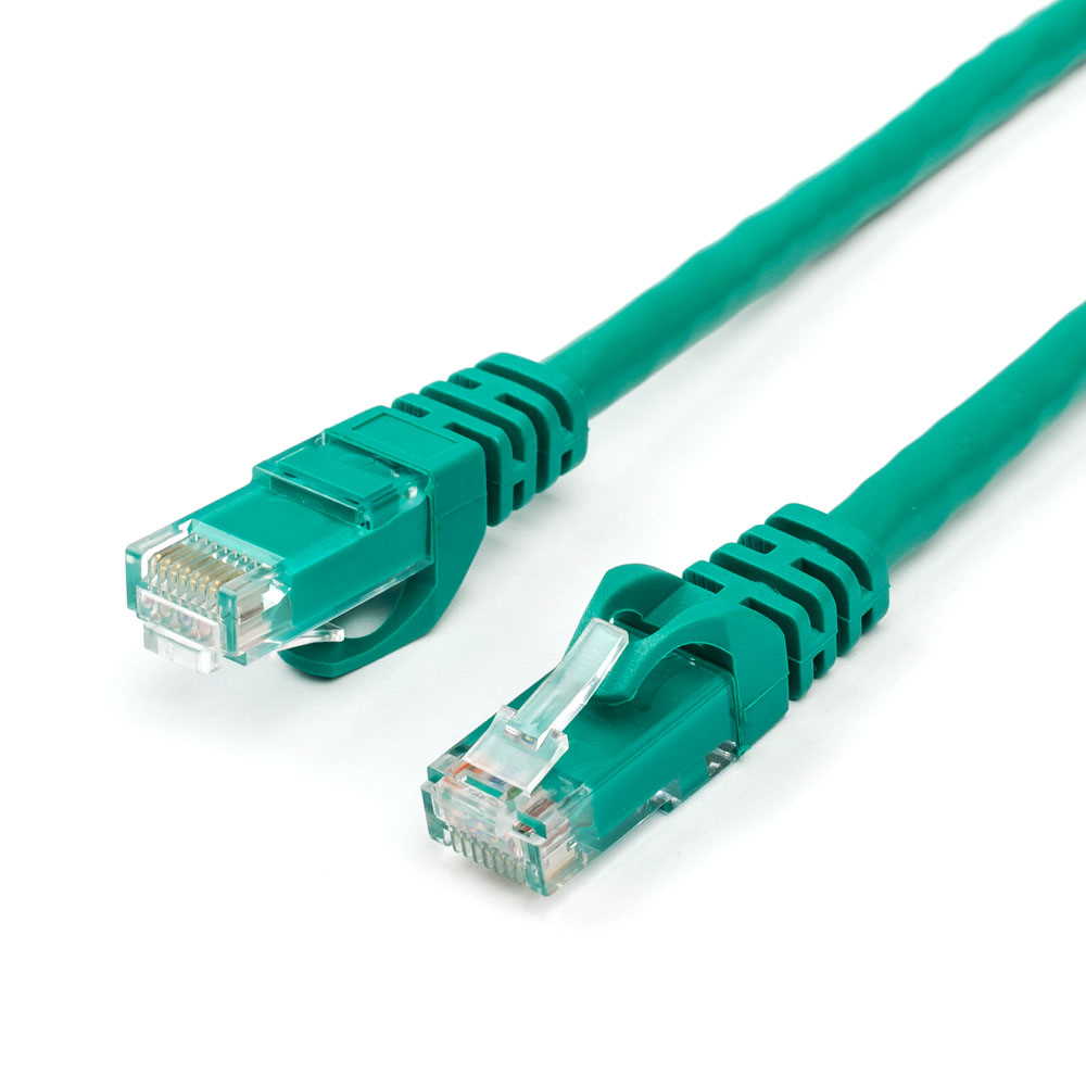 Патч-корд Atcom UTP RJ45, Cat.6, CU, 0.5м, зеленый