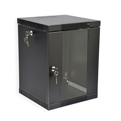 Шкаф настенный CMS 10" 6U, 320x300, UA-ШТК-6U-BK, черный