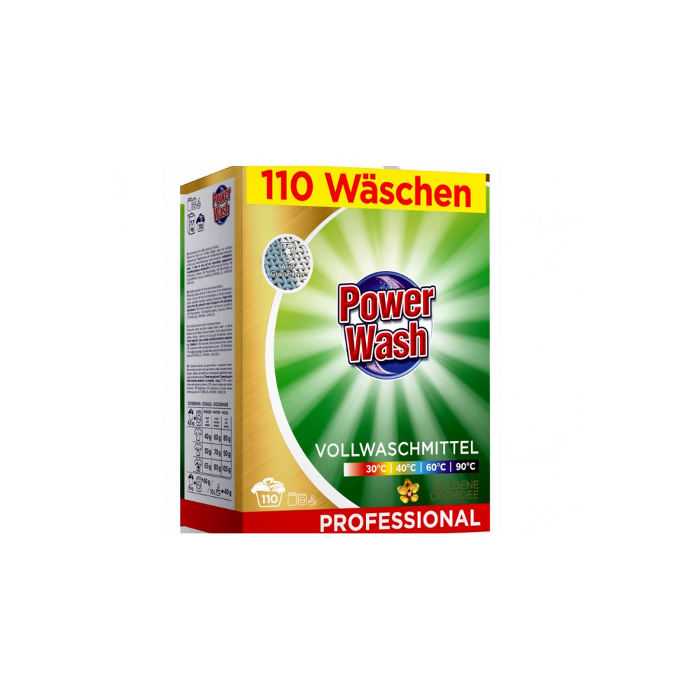 Пральний порошок Power Wash Professional Vollwaschmittel 7.7 кг, 110 циклів прання, картон (4260145998112)