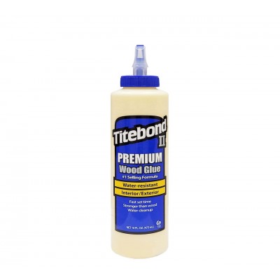 Столярный ПВА клей для дерева Titebond II Premium Wood Glue D3, медово-кремовый, 473 мл (5004) (5004