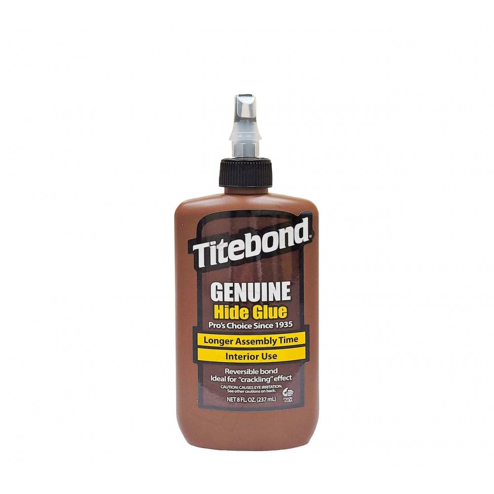 Столярний клей для дерева Titebond Genuine Hide Wood Glue D2 з крек-ефектом, коричневий, 237 мл (5013) (5013)