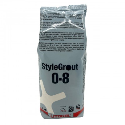 Цементная затирка StyleGrout 0-8 (Grey 2) 3 кг (SG08GRY20063)