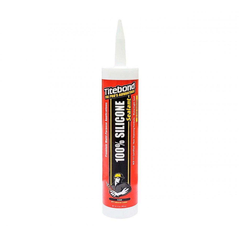 Силіконовий герметик Titebond 100% Silicone Sealant, безбарвний, 300 мл (2611) (2611)