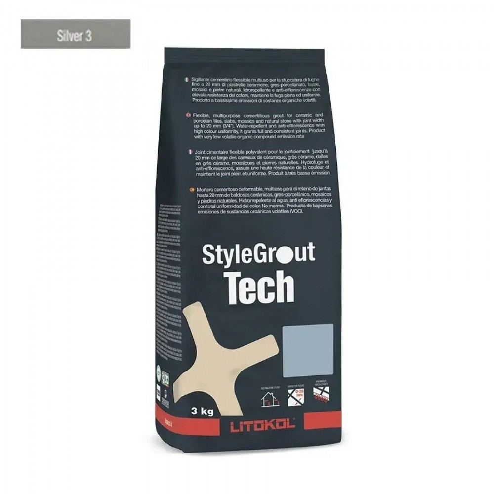 Цементная затирка StyleGrout Tech 0-20 (White 2) 3 кг (SGTCHWHT20063)