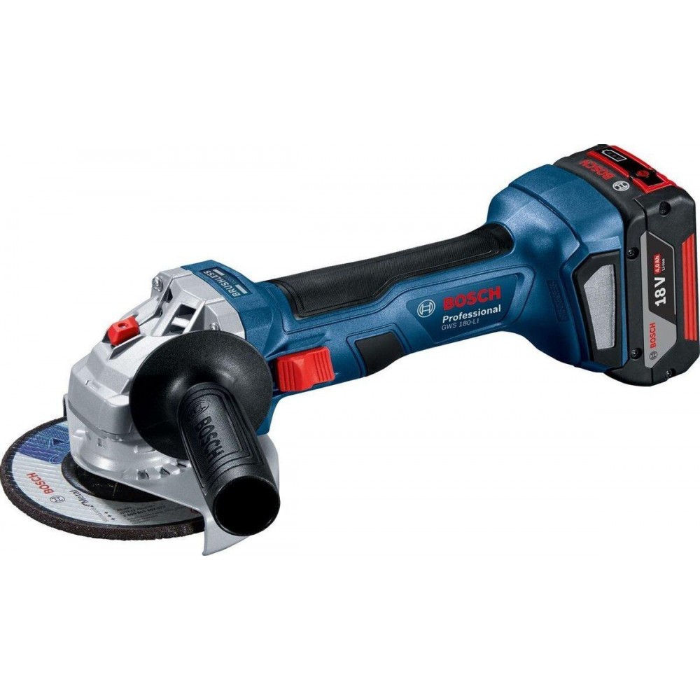 УШМ (угловая шлифовальная машина) Bosch Professional GWS 180-LI 125 мм аккумуляторная (06019H9025)