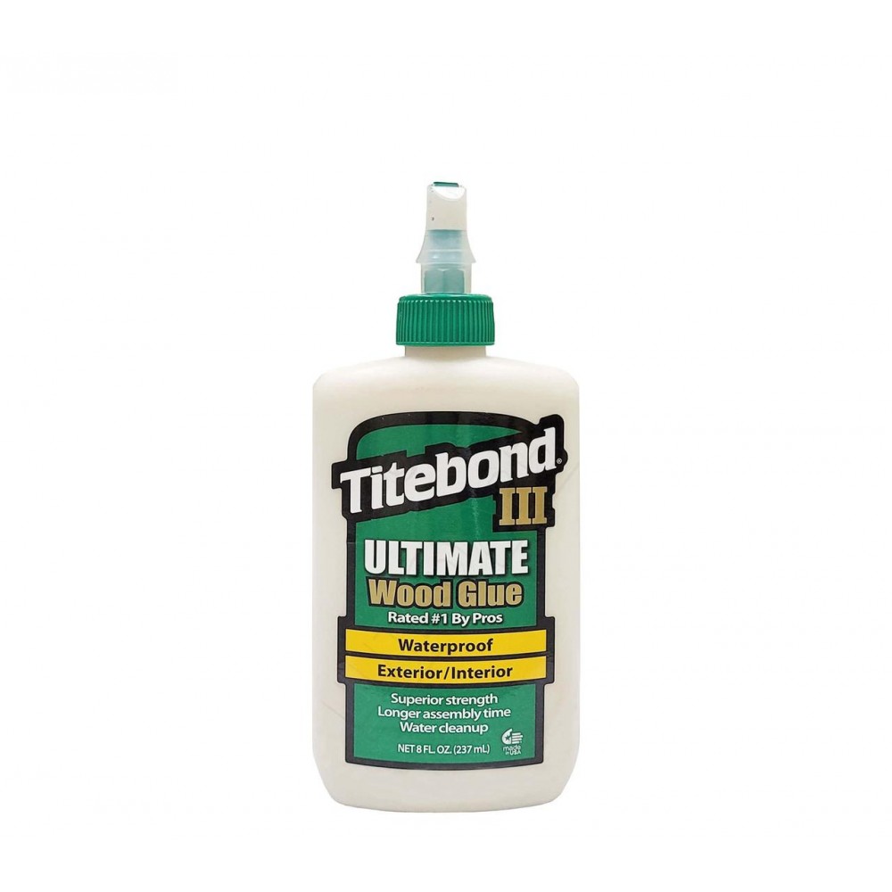 Универсальный ПВА клей для дерева Titebond III Ultimate Wood Glue D4, светло-коричневый, 237 мл (141