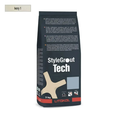 Цементная затирка StyleGrout Tech 0-20 (Ivory 1) 3 кг (SGTCHIVR10063)