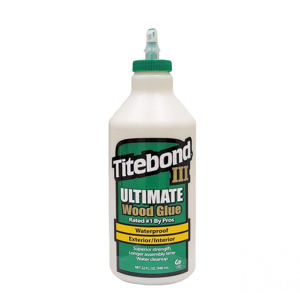 Універсальний ПВА клей для дерева Titebond III Ultimate Wood Glue D4, світло-коричневий, 946 мл (1415) (1415)