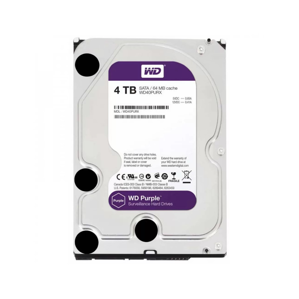 Жесткий диск Western Digital Purple 4TB 64MB 5400rpm WD40PURX 3.5 SATA III